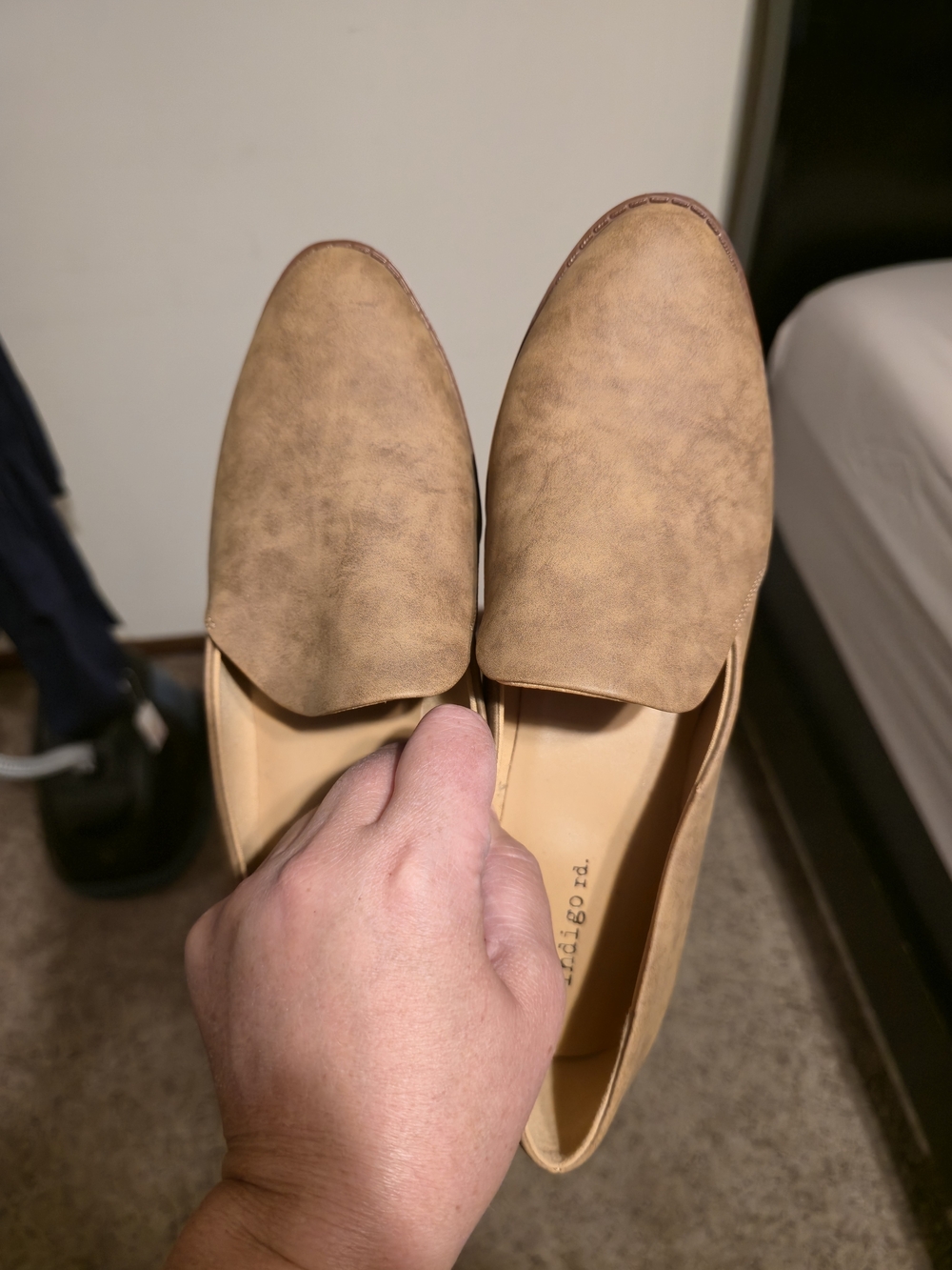 Womens Slip-On Loafer in Light Brown/cognac